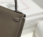 Hermes Mini Kelly 20 Epsom Leather Etoupe With Silver Hardware 20cm - 2