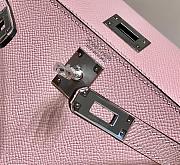 Hermes Mini Kelly Epsom Pink Silver Hardware 19cm - 4