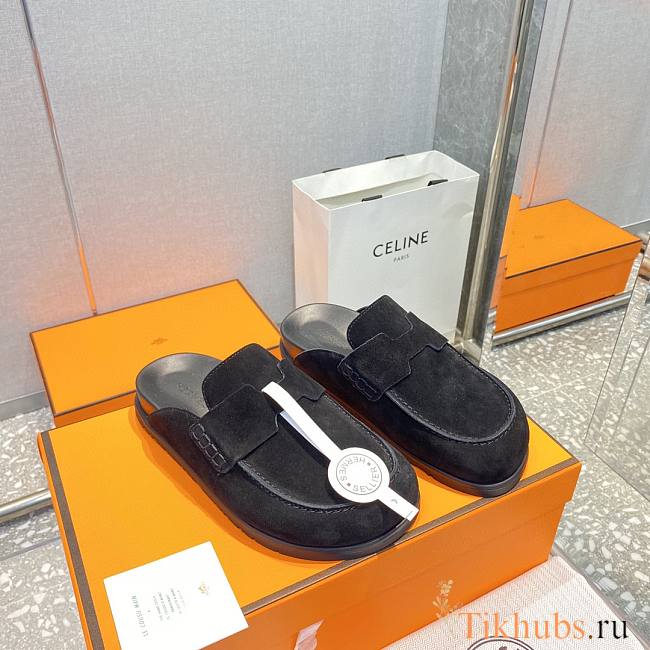 Hermès Black Mules - 1