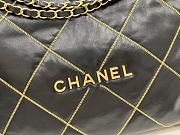 Chanel 22 Bag Glossy Calfskin & Gold-Tone Metal Black 39 × 42 × 8 cm - 6