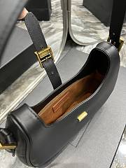 YSL Le Fermoir Hobo Black Bag Shiny Leather 24.5×18×7cm - 5