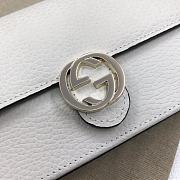 Gucci Interlocking Leather Mini Bag White 20×12×4cm - 6