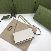 Gucci Interlocking Leather Mini Bag White 20×12×4cm - 5