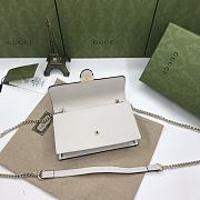 Gucci Interlocking Leather Mini Bag White 20×12×4cm - 4