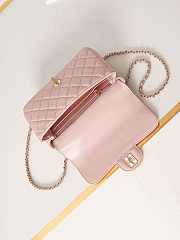 Chanel Camellia Flap With top Handle Bag Pink 21cm - 3