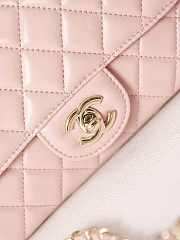 Chanel Camellia Flap With top Handle Bag Pink 21cm - 2