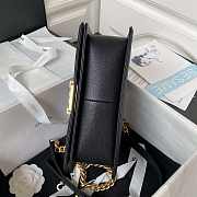 Chanel Boy Bag With Handle Caviar Gold Black 25x14.5x8cm - 6