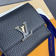 Louis Vuitton LV Black Folding Wallet 10x8x1.5cm - 2