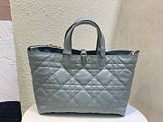 Dior Medium Toujours Bag Gray Macrocannage 28.5 x 21.5 x 19 cm - 2