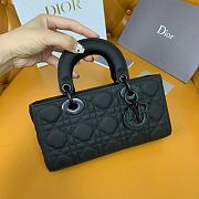 Dior Small Lady D-Joy Bag Ultramatte Black Cannage 22 x 12 x 6 cm - 1