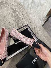 Chanel Ballerina Flat Tweet Pink  - 4