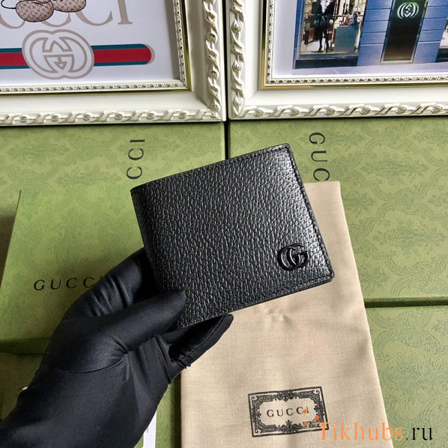 Gucci Leather Wallet in Black 11x9cm - 1