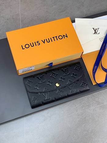 Louis Vuitton LV Wallet Emilie Black 19 x 10 x 2 cm