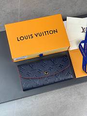 Louis Vuitton LV Wallet Emilie Navy Blue 19 x 10 x 2 cm - 1