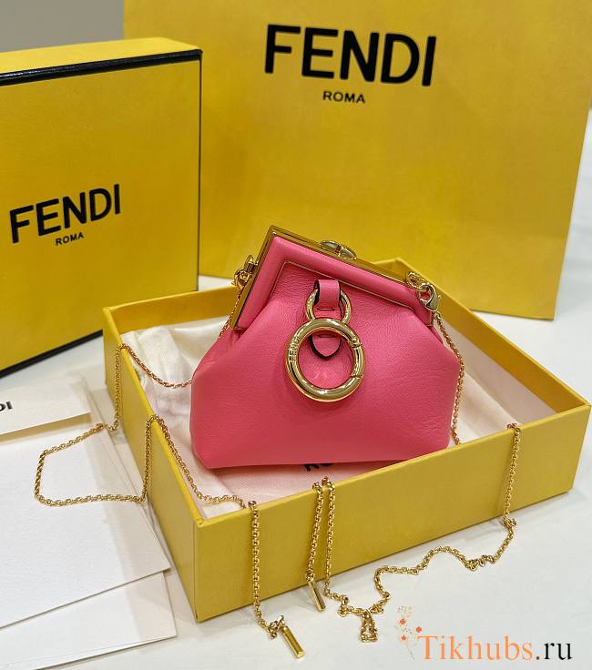 Fendi Nano First Charm Pink Nappa Leather 11.5x5.5x10cm - 1