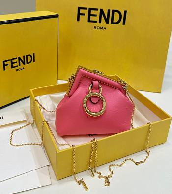 Fendi Nano First Charm Pink Nappa Leather 11.5x5.5x10cm