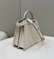 Fendi Peekaboo White Matching Threading Small 27x21x11cm - 4