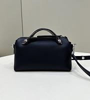 Fendi By The Way Mini Small Black Leather Boston Bag 21x12.5x9.5cm - 3