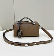 Fendi By The Way Mini Small Brown Leather Boston Bag 21x12.5x9.5cm - 1