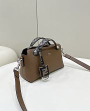 Fendi By The Way Mini Small Brown Leather Boston Bag 21x12.5x9.5cm - 2