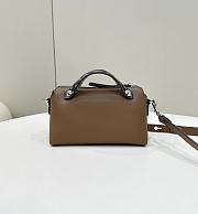 Fendi By The Way Mini Small Brown Leather Boston Bag 21x12.5x9.5cm - 3