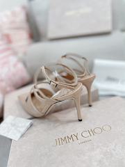 Jimmy Choo Azia Pump 95 Beige Patent Heel - 2