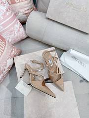 Jimmy Choo Azia Pump 95 Beige Patent Heel - 4