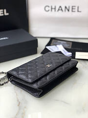 Chanel Wallet On Chain Caviar Black Silver 19x12x13cm - 5