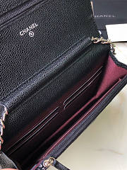 Chanel Wallet On Chain Caviar Black Silver 19x12x13cm - 2