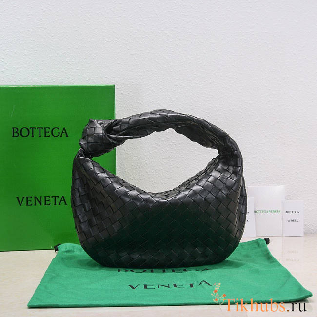 Bottega Veneta Teen Jodie Shoulder Bag Black 36x21x13cm - 1