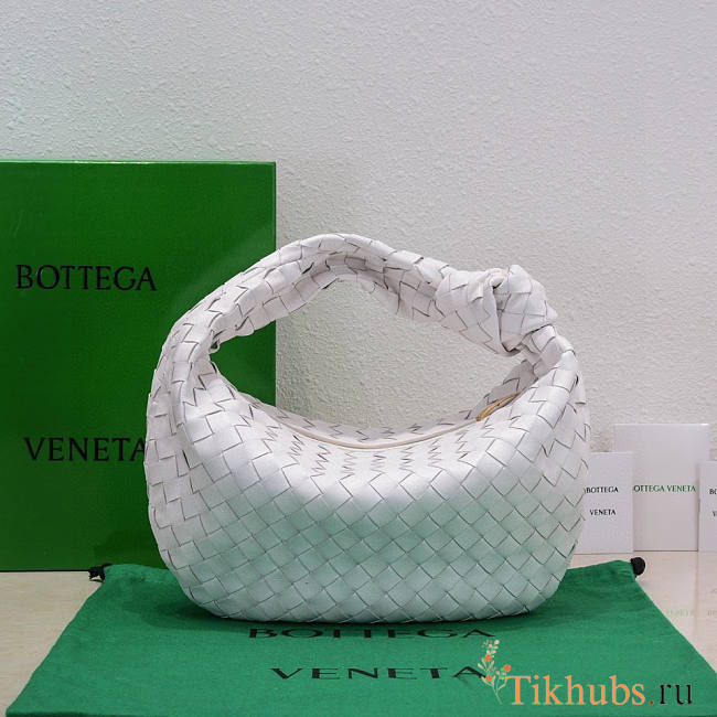 Bottega Veneta Teen Jodie Shoulder Bag White 36x21x13cm - 1