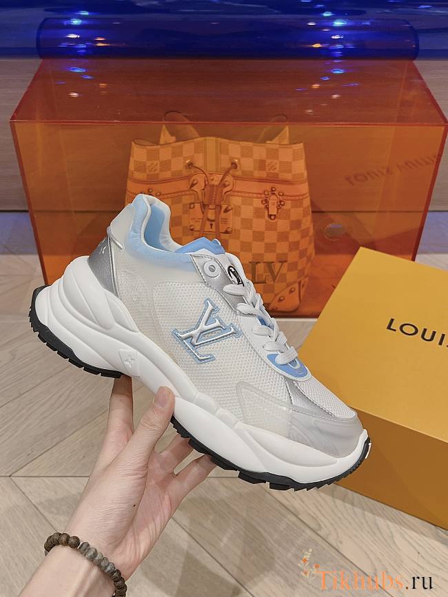 Louis Vuitton LV White Blue Sneakers - 1