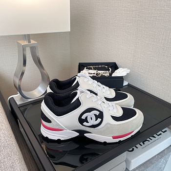 Chanel White Black Pink Sneaker