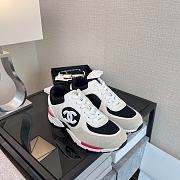 Chanel White Black Pink Sneaker - 2