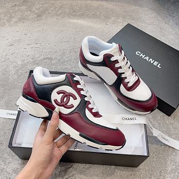 Chanel Trainers Calfskin Light Burgundy Sneakers