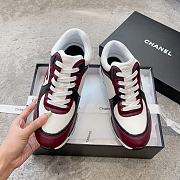 Chanel Trainers Calfskin Light Burgundy Sneakers - 2