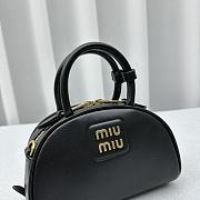 Miumiu Leather Bag With Handle Black 18x11.5x8cm - 6