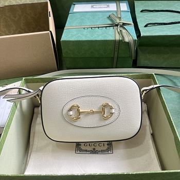 Gucci Horsebit 1955 Small Shoulder Bag White 20x13x6cm