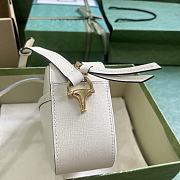 Gucci Horsebit 1955 Small Shoulder Bag White 20x13x6cm - 6