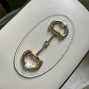 Gucci Horsebit 1955 Small Shoulder Bag White 20x13x6cm - 3