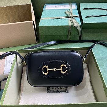 Gucci Horsebit 1955 Small Shoulder Bag Black 20x13x6cm