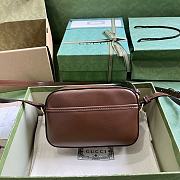 Gucci Horsebit 1955 Small Shoulder Bag Brown 20x13x6cm - 4