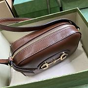 Gucci Horsebit 1955 Small Shoulder Bag Brown 20x13x6cm - 3