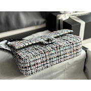 Chanel Double Flap Tweed Shoulder Bag Multi Color 25cm - 4