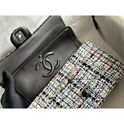 Chanel Double Flap Tweed Shoulder Bag Multi Color 25cm - 3