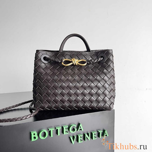 Bottega Veneta Small Andiamo Tote Bag Dark Brown 25x20x10cm - 1