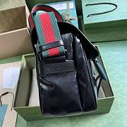 Gucci GG Crystal Messenger Bag Black 27x20x10cm - 5