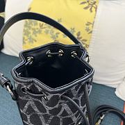 Valentino Vlogo Iconographe Mini Canvas Black Bucket Bag 12x18x10cm - 2