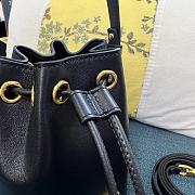 Valentino Mini Vlogo Signature Bucket Bag Nappa Leather Black 12x18x10cm - 4