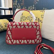 Valentino Garavani Shoulder Bag Iconographe Canvas Red 26x17x9cm - 5